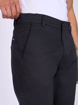 Existence - Skinny Fit Cotton Pant - Black - Espanshe