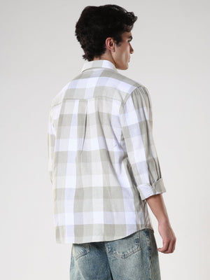 Amabel - Checkered Regular fit Shirt - Grey - Espanshe