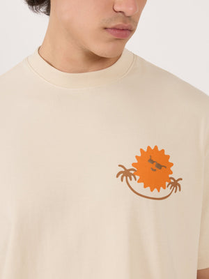 Sheldon - Summer Vibes Graphic Cream Loose Fit T-Shirt - Espanshe