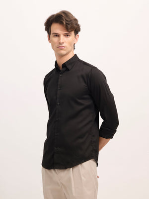 Ivar - Turkish Fit Striped Shirt - Black - Espanshe