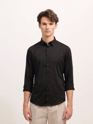 Ivar - Turkish Fit Striped Shirt - Black - Espanshe