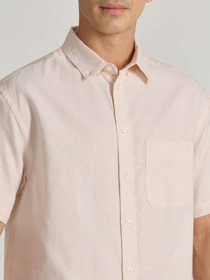 Men's Striped shirt in peach