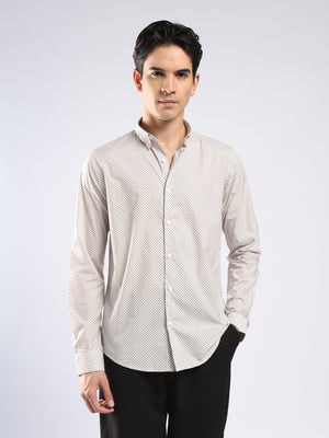 Auvomo - Digital Printed Shirt - Light Brown - Espanshe