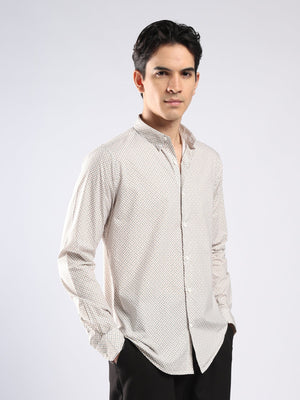 Auvomo - Digital Printed Shirt - Light Brown - Espanshe