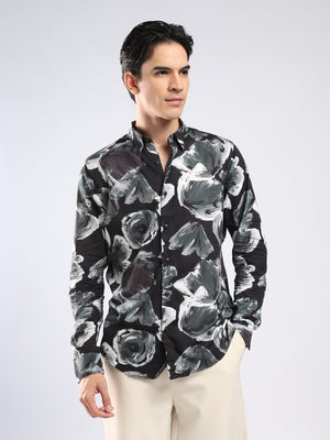 Auvomo - Digital Printed Shirt - Black - Espanshe