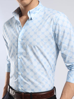 Auvomo - Digital Printed Shirt - Light Blue - Espanshe