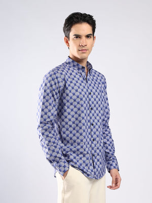 Auvomo - Digital Printed Shirt - Blue - Espanshe