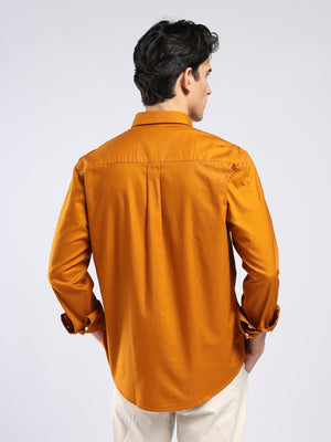 Tava - Relaxed Fit Oxford Shirt - Orange - Espanshe