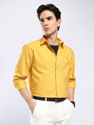 Tava - Relaxed Fit Oxford Shirt - Yellow - Espanshe