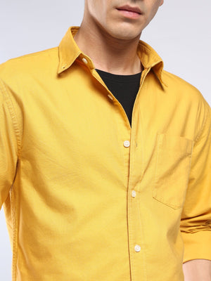 Tava - Relaxed Fit Oxford Shirt - Yellow - Espanshe