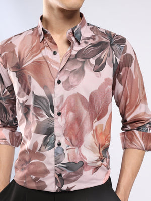 Auvomo - Digital Printed Shirt - Light Mauve - Espanshe
