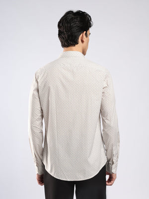 Auvomo - Digital Printed Shirt - Light Brown - Espanshe