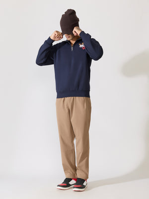 Men's navy blue Adventure Graphic Half-Zip Sweatshirt