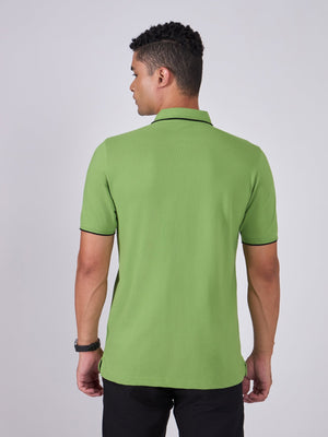 Orwell - Polo T-Shirt with Contrast Tipping - Nephrite - Espanshe