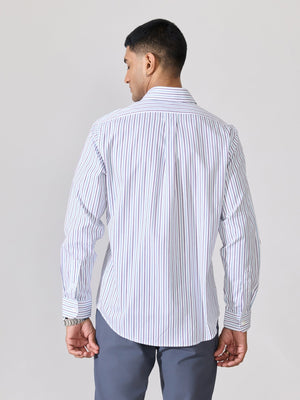 Erzela - Smart Fit Striped Shirt - Indigo - Espanshe