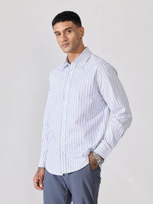 Erzela - Smart Fit Striped Shirt - Indigo - Espanshe