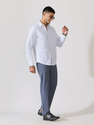Erzela - Smart Fit Striped Shirt - Indigo - Espanshe
