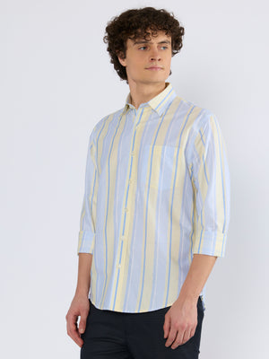 Men's Striped Shirt in Yellow