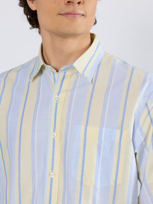 Men's Striped Shirt in Yellow