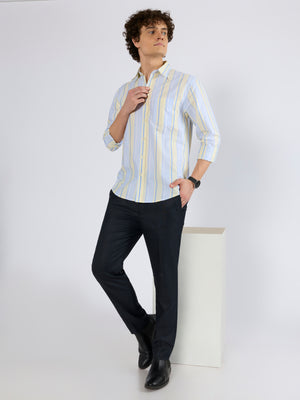 Men's Striped Shirt in Yellow