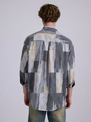 Blaz - Drop Shoulder Printed Shirt - Grey - Espanshe