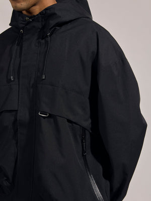 Quiterie - Hooded Jacket - Jet Black - Espanshe
