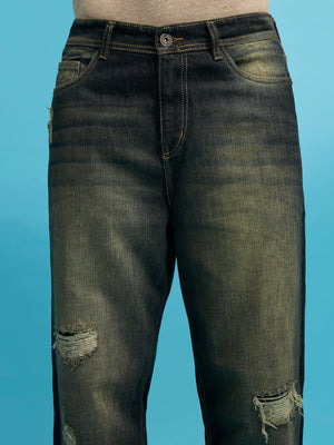 Sky - Relaxed Patched Jeans - Black - Espanshe