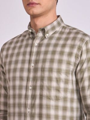 Quint - Check Shirt - Olive Green - Espanshe