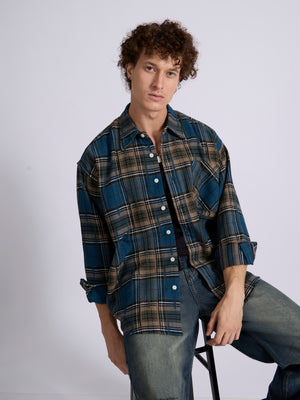 Men's Drop Shoulder Checks Shirt