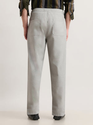 Nesisor - Straight Fit Casual Pant - Light Grey - Espanshe
