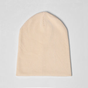Men's Knitted Beanie in cream