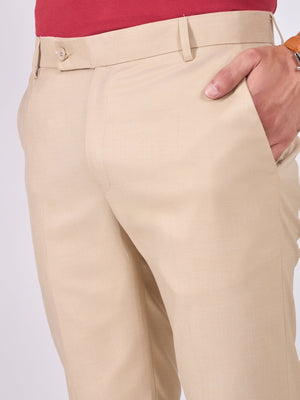Itron - Skinny Fit Formal Pant - Beige - Espanshe