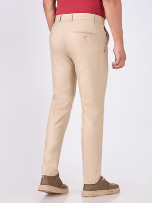 Men's Skinny Fit Formal Pant - Beige