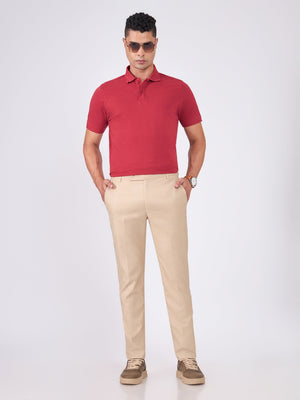 Itron - Skinny Fit Formal Pant - Beige - Espanshe