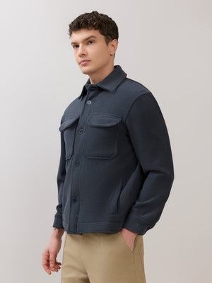 Alloy - Relaxed Corduroy Shacket - Blue - Espanshe