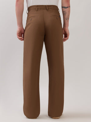 Chic - Loose Fit Linen Pant - Caramel Brown - Espanshe