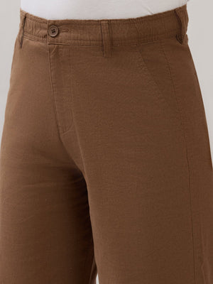 Chic - Loose Fit Linen Pant - Caramel Brown - Espanshe