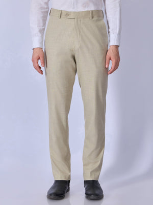 Aqua - Classic Fit Formal Pant - Dark Beige - Espanshe