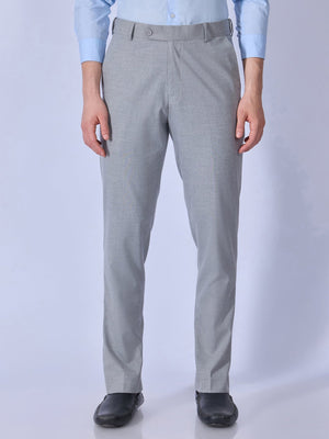 Aqua - Classic Fit Formal Pant - Light Grey - Espanshe