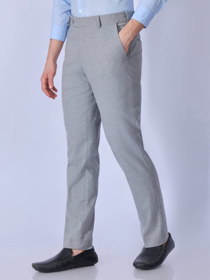 Aqua - Classic Fit Formal Pant - Light Grey - Espanshe