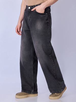 Clay - Wide Fit Jeans - Black Shade - Espanshe
