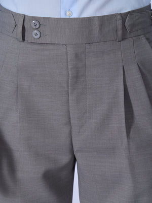 Dora - Straight Fit Gurkha Pant - Dark Grey - Espanshe