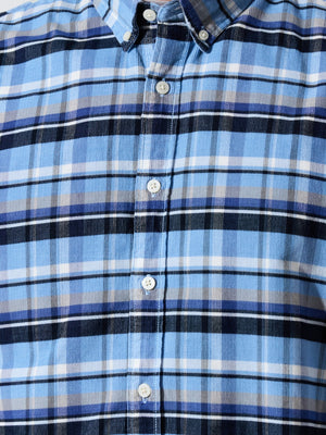 Ermiva - Corduroy Checks Shirt - Tex Blue - Espanshe