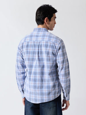 Ermiva - Corduroy Checks Shirt - Blue - Espanshe