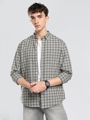 Lutana - Oxford Checks Shirt - Black - Espanshe