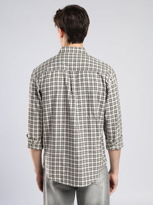 Lutana - Oxford Checks Shirt - Dark Charcoal - Espanshe