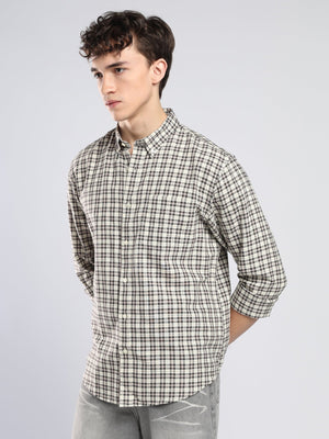 Lutana - Oxford Checks Shirt - Dark Charcoal - Espanshe