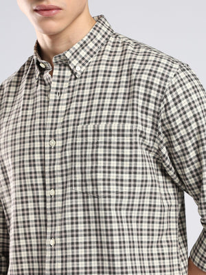 Lutana - Oxford Checks Shirt - Dark Charcoal - Espanshe