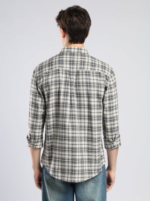 Lutana - Oxford Checks Shirt - Dark Grey - Espanshe