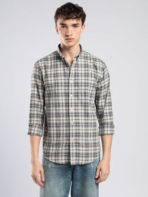 Lutana - Oxford Checks Shirt - Dark Grey - Espanshe
